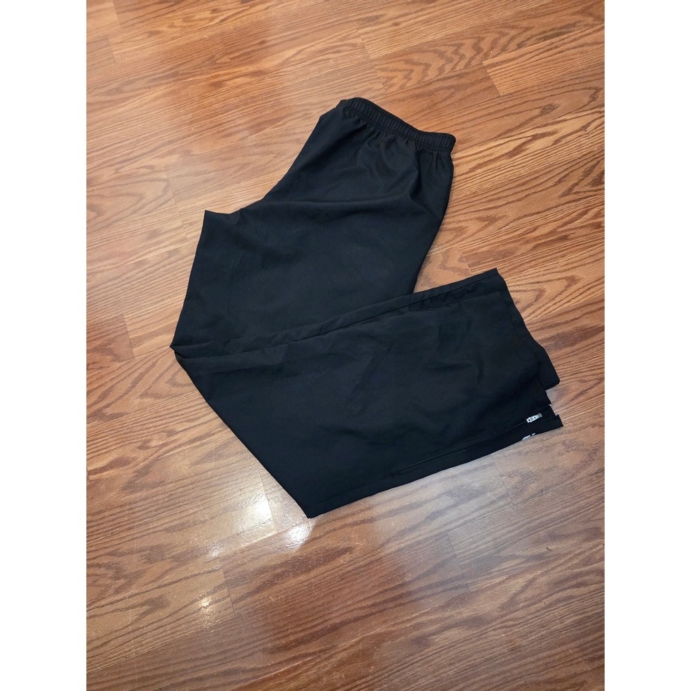 New Balance Womens Black Athletic Track Pants Ankle Zip Training Large L